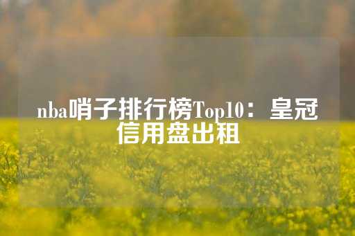 nba哨子排行榜Top10：皇冠信用盘出租